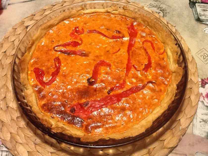 Τάρτα με κόκκινες πιπεριές